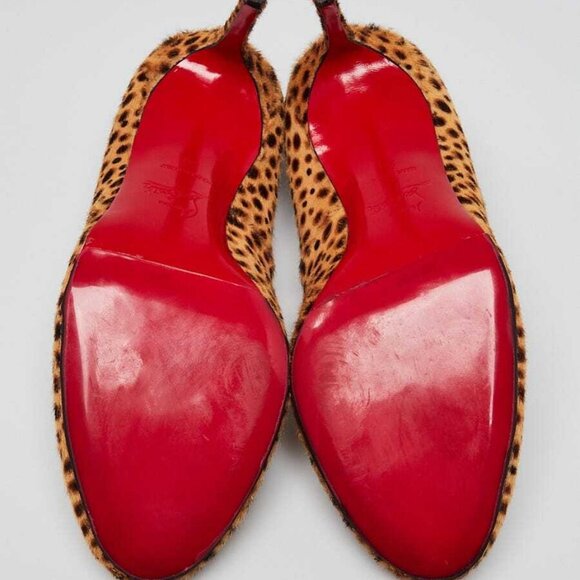 Christian Louboutin Leopard Print Calf Hair Simple 85 Pumps Size 5.5/36 - Picture 3 of 5